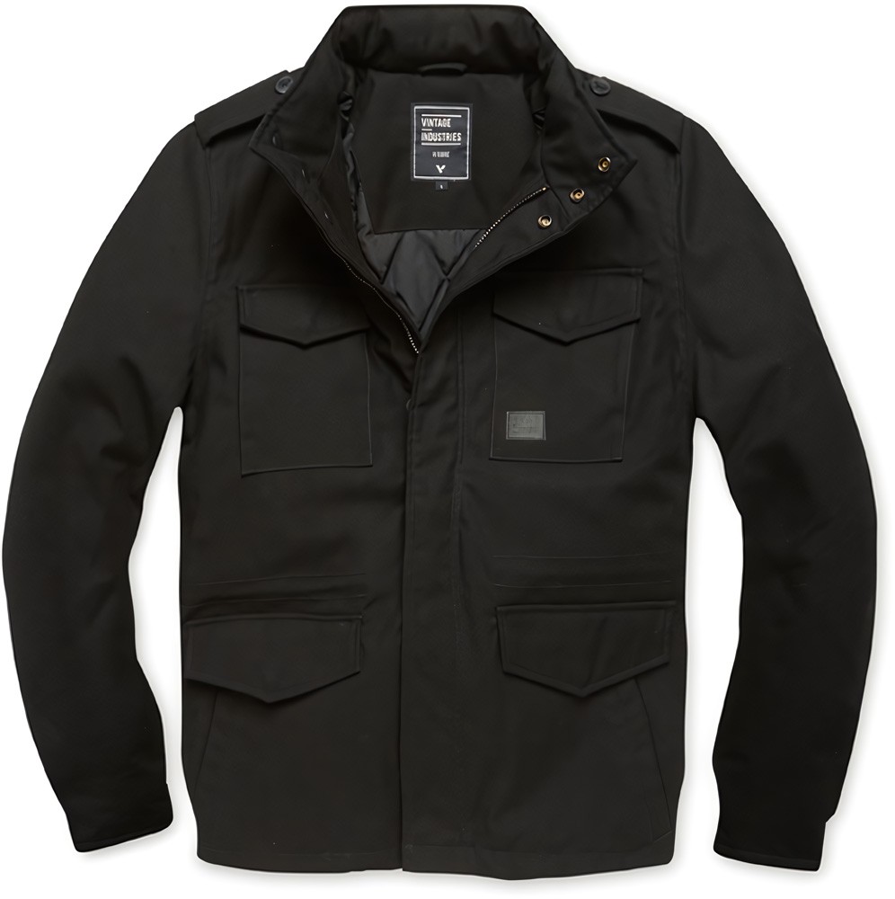 Vintage Industries Übergangsjacke Brent Parka Schwarz - Herren / Unisex