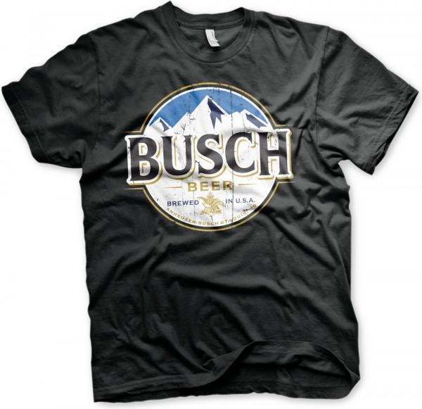 Busch Beer Vintage Label T-Shirt Black