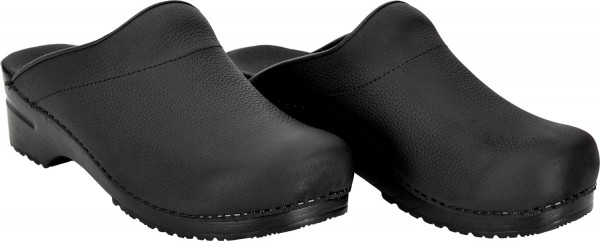 Sanita Damen Offener Clog Original-Karl Textured Oil Op Black