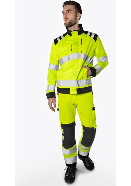 Fristads High Vis Green Hose Kl. 2 2651 GPLU Warnschutz-Orange/Marine