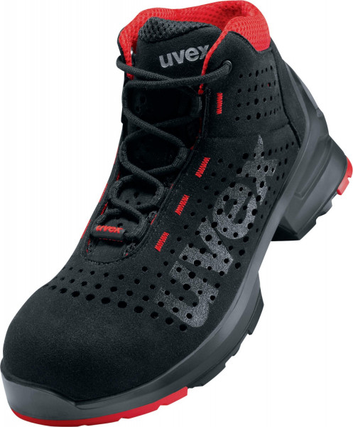 Uvex 1 Stiefel S1 85478 Schwarz, Rot (85478)
