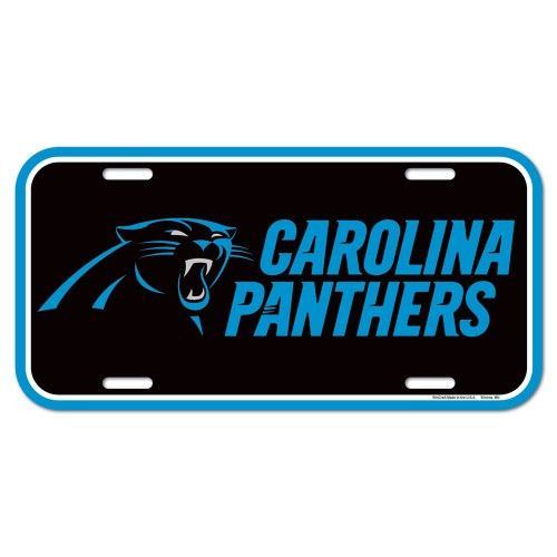 Carolina Panthers Nummernschild American Football Schwarz/Blau