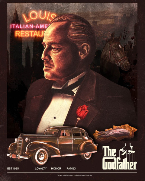 The Godfather Retro Poster 50X40 Cm