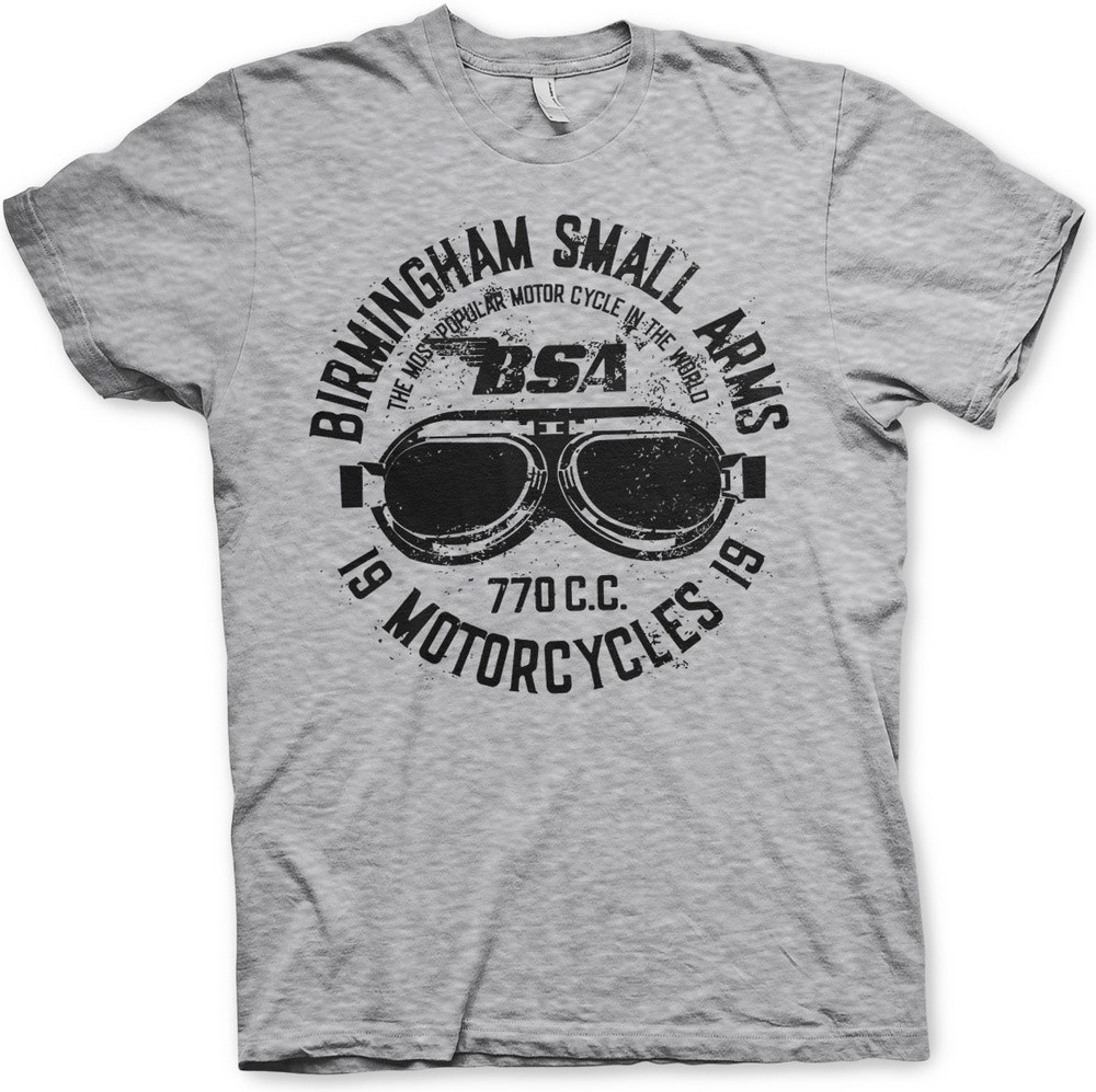 BSA Birmingham Small Arms Goggles T-Shirt Heather-Grau - Herren / Unisex