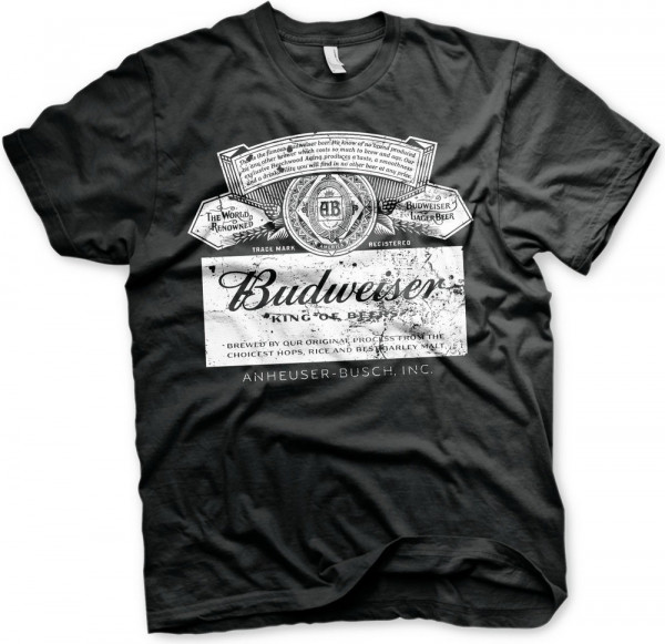 Budweiser Washed Logo T-Shirt Black