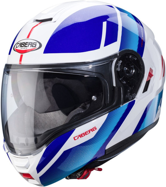 Caberg Motorrad Klapphelm Levo X Manta Weiß/Blau-Rot