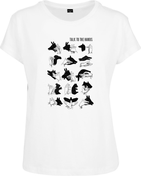 Mister Tee Damen T-Shirt Ladies Talk To The Hand Box Tee