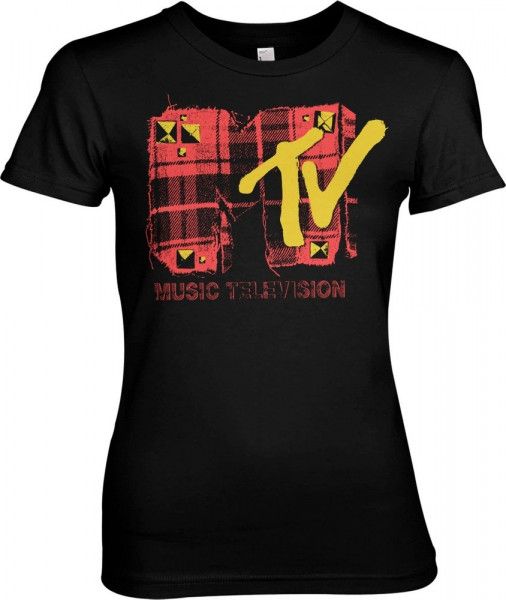 Plaid MTV Girly Tee Damen T-Shirt Black