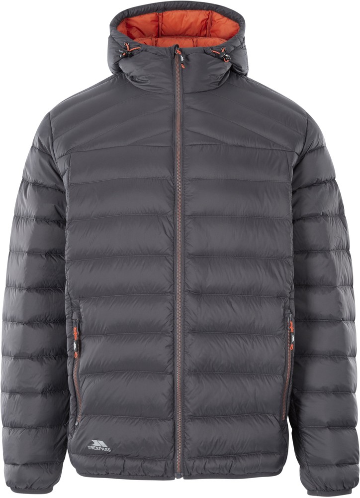 Trespass Jacke Whitman Ii - Male Down Jacke Dark Grau / Burnt Orange - Herren / Unisex