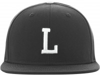 MSTRDS Cap L Letter Snapback Black