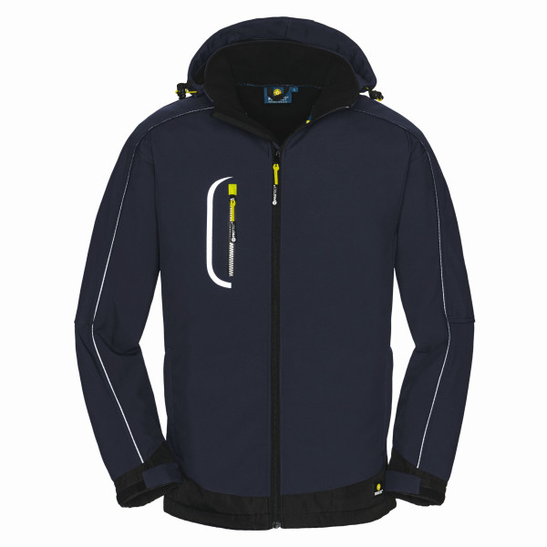 4PROTECT Wetterschutz-Softshell-Jacke Montana Navy/Schwarz