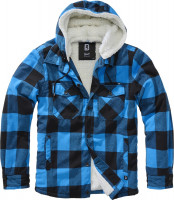 Brandit Men Jacke Lumberjacket hooded Black/Blue