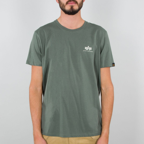 Alpha Industries Basic T Small Logo T-Shirt / Unisex Vintage Green