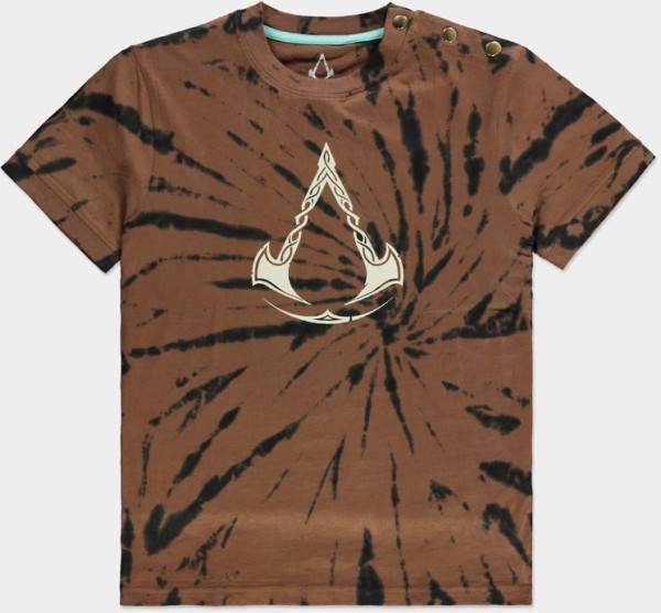 Assassin's Creed Valhalla - Woman's Tie Dye Printed T-Shirt Brown