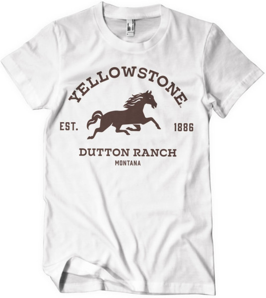 Yellowstone Dutton Ranch Montana T-Shirt White