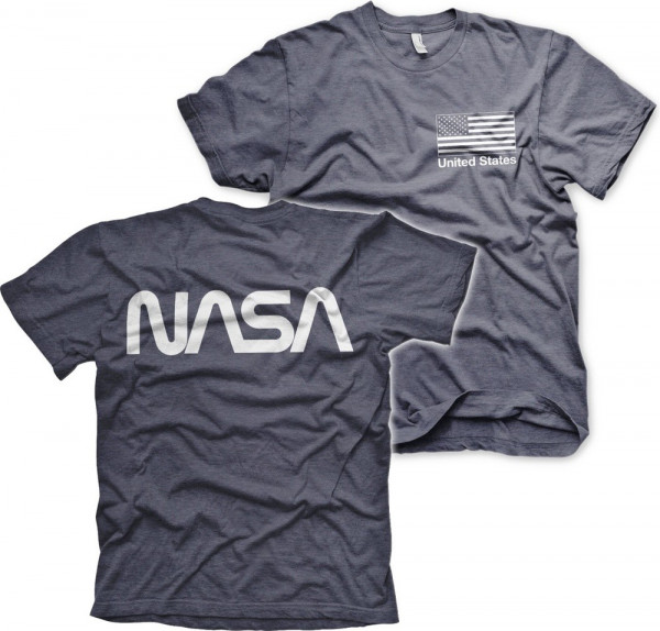 NASA Black Flag T-Shirt Navy-Heather