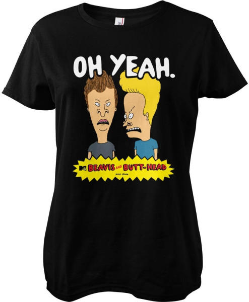 Beavis and Butt-Head Oh Yeah Girly Tee Damen T-Shirt Black