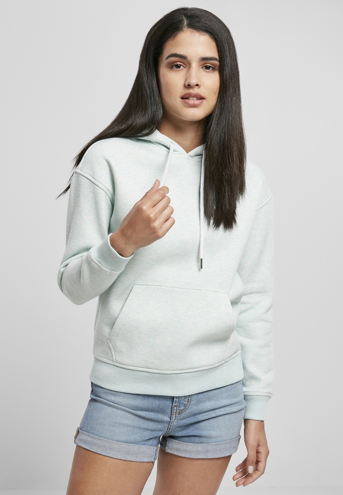 Urban Classics Damen Hoodie Ladies Color Melange Hoody Aqua Melange - Damen
