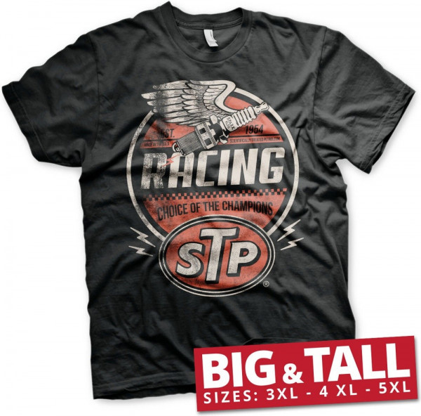 STP Vintage Racing Big & Tall T-Shirt Black