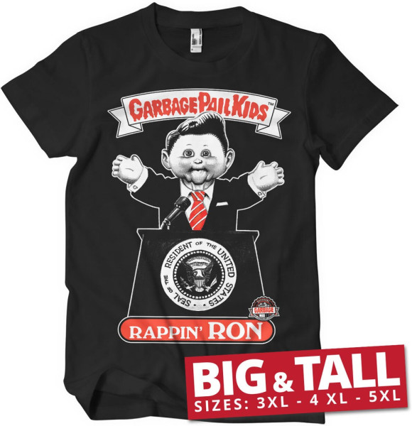 Garbage Pail Kids Rappin' Ron Big & Tall T-Shirt Black