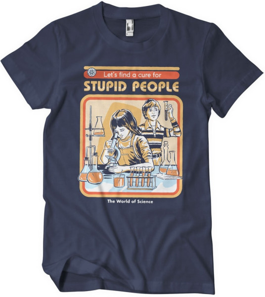 Steven Rhodes Cure For Stupid People T-Shirt Navy