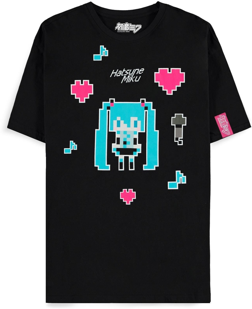 Hatsune Miku - Unisex Pixel Short Sleeved T-shirt - Herren / Unisex