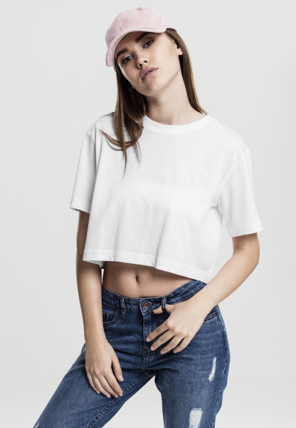 Urban Classics Female Shirt Ladies Short Oversized Tee White