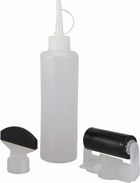 Silverline Holzbearbeitungszubehör Holzleimflasche mit verschiedenen Aufsätzen 250 ml