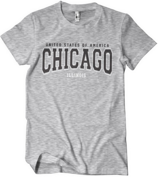 Chicago Illinois T-Shirt Heather-Grey
