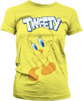 Looney Tunes Tweety Girly Tee Damen T-Shirt Yellow Looney Tunes Tweety Girly Tee Damen T-Shirt Yellow