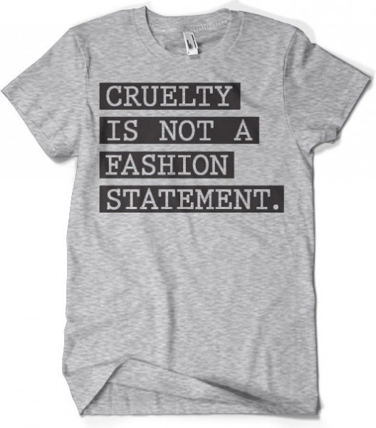 Hybris Cruelty Is Not A Fashion Statement T-Shirt Heather-Grey