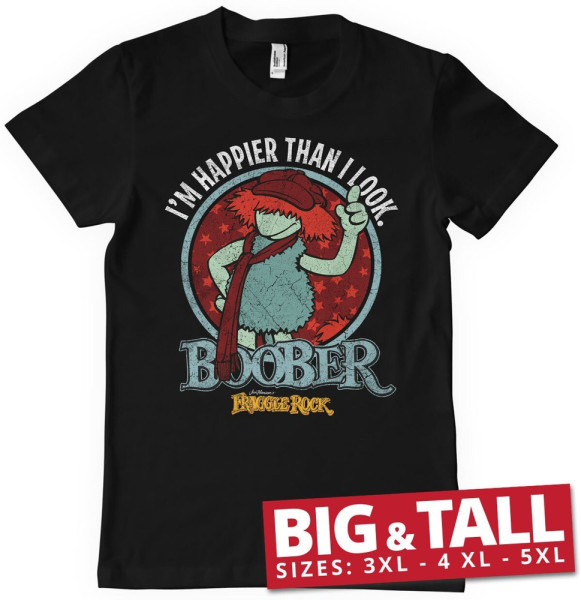 Fraggle Rock Boober Happier Than I Look Big & Tall T-Shirt