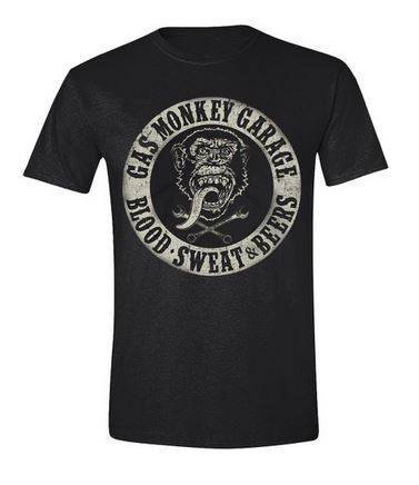 Gas Monkey Garage T-Shirt Blood Sweat and Beers Black