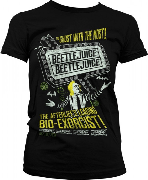Beetlejuice The Afterlife's Leading Bio-Exorcist Girly Tee Damen T-Shirt Black