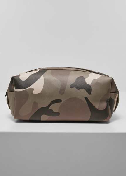 Urban Classics Synthetic Leather Camo Cosmetic Pouch Browncamo