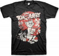 Tom & Jerry Vintage Comic T-Shirt Black Tom & Jerry Vintage Comic T-Shirt Black