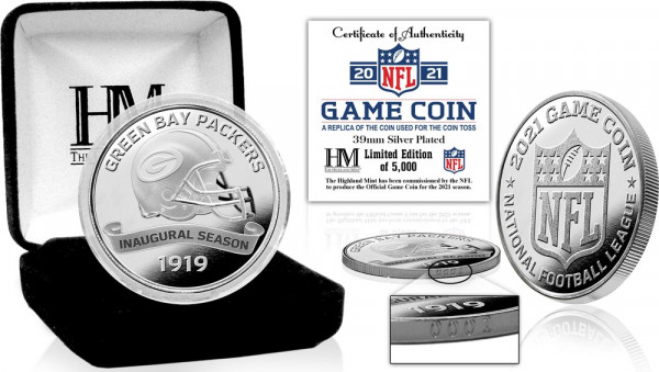Green Bay Packers Game Coin American Football NFL Silver