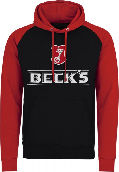 Beck's Logo Baseball Hoodie Black-Red