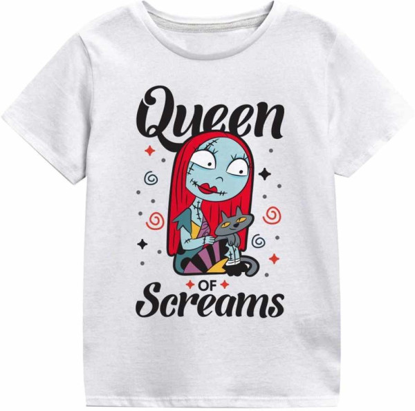 Nightmare Before Christmas - Queen Of Screams (Kids Unisex White T-Shirt) Jungen T-Shirt
