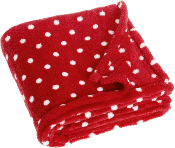 Playshoes Kinder Fleece-Decke Punkte 75x100 cm