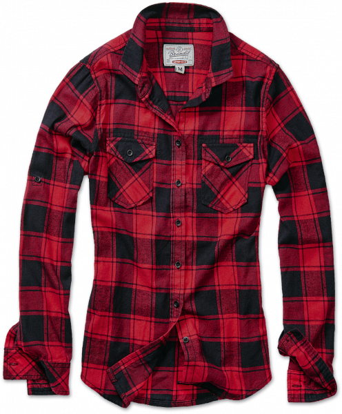 Brandit Hemd Amy Flanell Shirt GIRLS in Red/Black