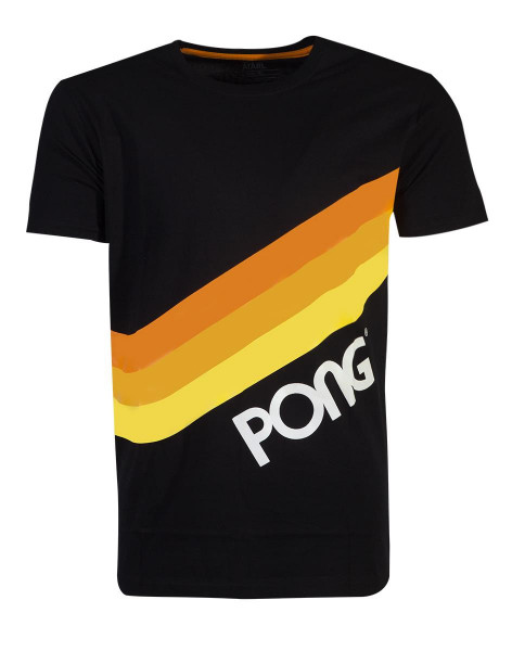Atari - Pong Wave Stripe Men's T-Shirt Black
