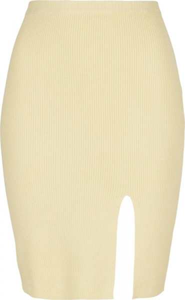 Urban Classics Damen Ladies Rib Knit Skirt Softyellow