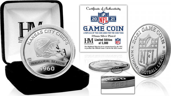 Kansas City Chiefs Game Coin American Football NFL Silver