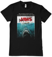 Jaws Washed Poster T-Shirt Black Jaws Washed Poster T-Shirt Black