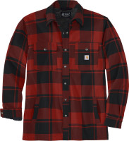Carhartt Jacke Flannel Sherpa-Lined Shirt Jac Red Ochre