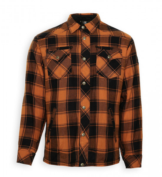 Bores Lumberjack Jacken-Hemd in Holzfäller Optik Orange/Black