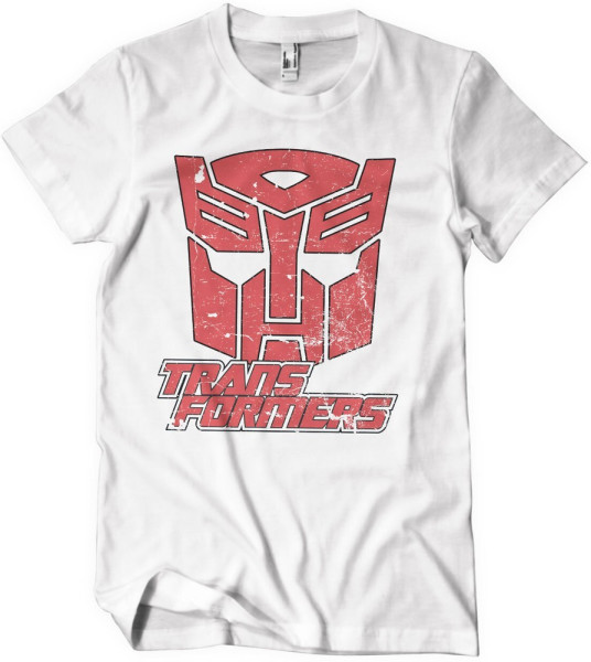 Transformers Washed Autobots Duotone Shield T-Shirt White