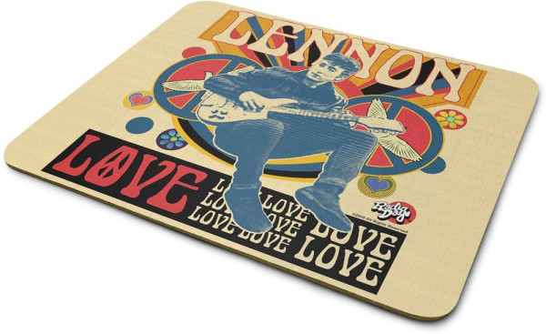 The Beatles John Lennon Love Mouse Pad Brown