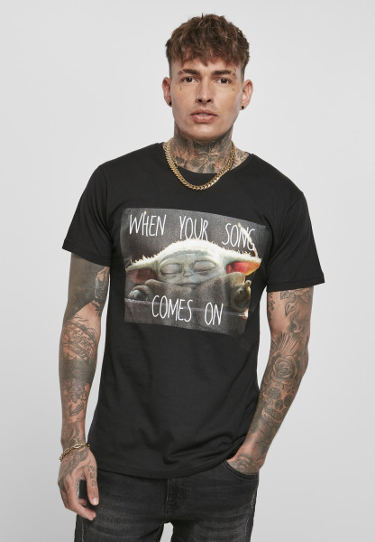 Merchcode T-Shirt Baby Yoda Song Tee Black